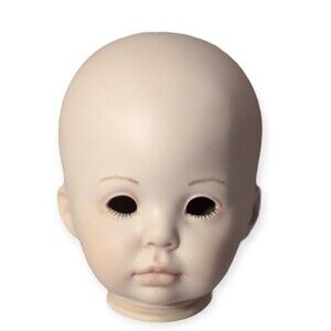 Creepy Vintage Doll Head Donna Rubert 1994 Porcelain DOLL HEAD only Bold Head 5"